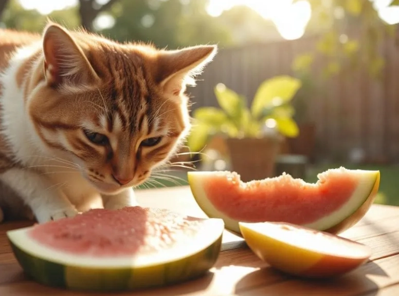 貓咪吃西瓜 貓咪吃西瓜
